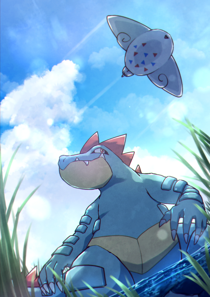 feraligatr and togekiss (pokemon) drawn by kotobukkii_(yt_lvlv)