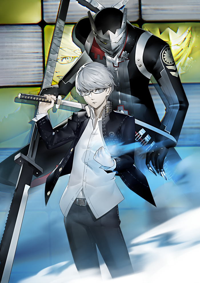 narukami yu and izanagi (persona and 1 more) drawn by mi8pq