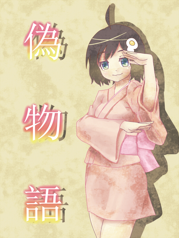 araragi tsukihi (monogatari and 1 more) drawn by shinkun_(natsume_so)