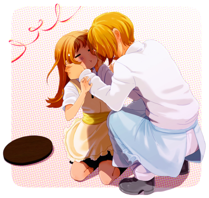 todoroki yachiyo and satou jun (working!!) drawn by mukamo_(inujita)