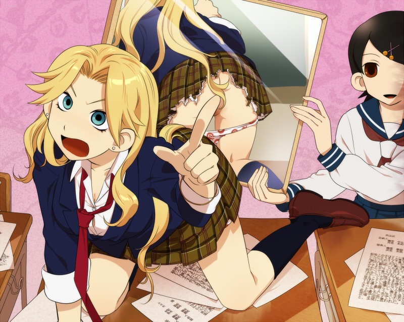 fuura kafuka and kimura kaere (sayonara zetsubou sensei) drawn by ma_(numanuma)