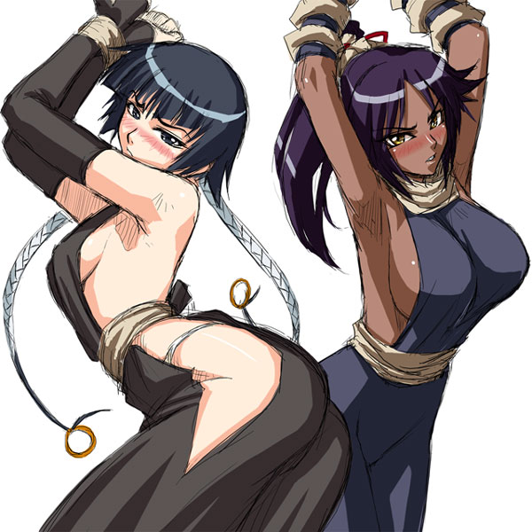 shihouin yoruichi and sui-feng (bleach) drawn by kagami_hirotaka