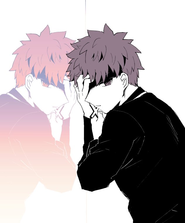 emiya shirou and kotomine shirou (fate and 1 more) drawn by koishi_(rondtan)