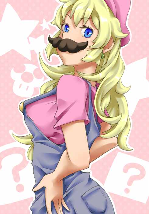 princess peach and mario (mario) drawn by yassy_(yasikoz2008)