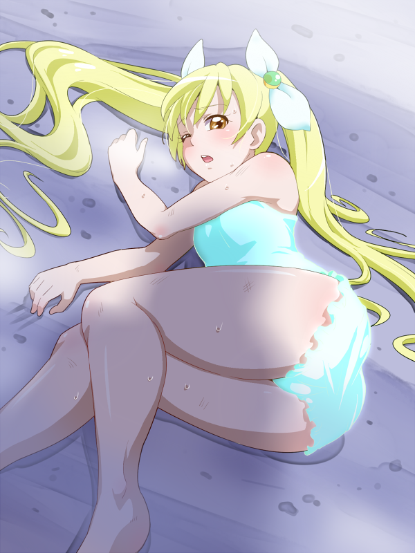 unknown blonde-haired cure (precure and 1 more) drawn by tj-type1