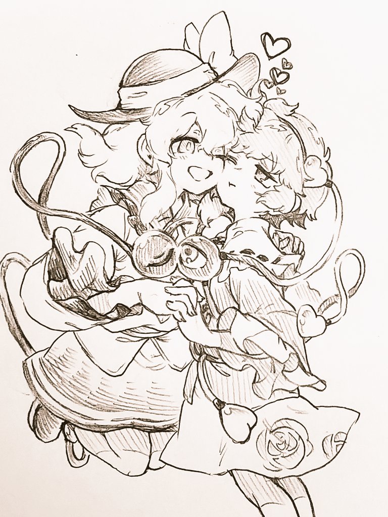 komeiji koishi and komeiji satori (touhou) drawn by menotama