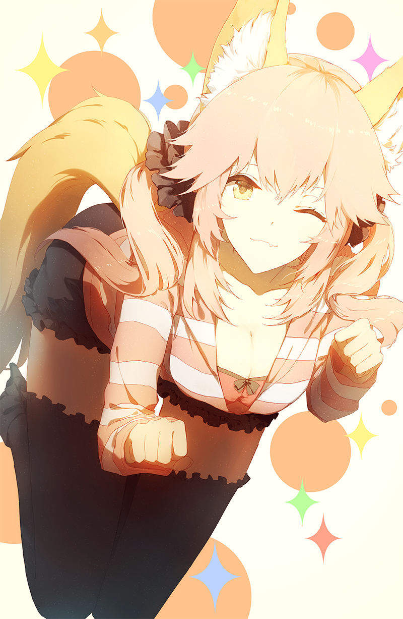 tamamo and tamamo no mae (fate and 1 more) drawn by aeror