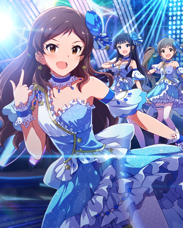 kitazawa shiho, mogami shizuka, and hakozaki serika (idolmaster and 2 more)