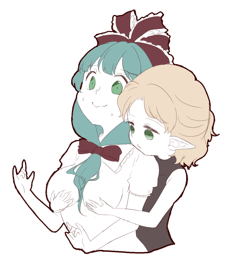 mizuhashi parsee and kagiyama hina (touhou) drawn by rishita