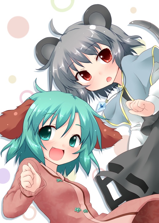 nazrin and kasodani kyouko (touhou) drawn by natsu_no_koucha