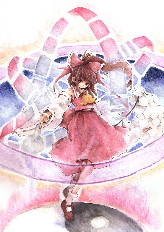 hakurei reimu (touhou) drawn by miyamori_toko