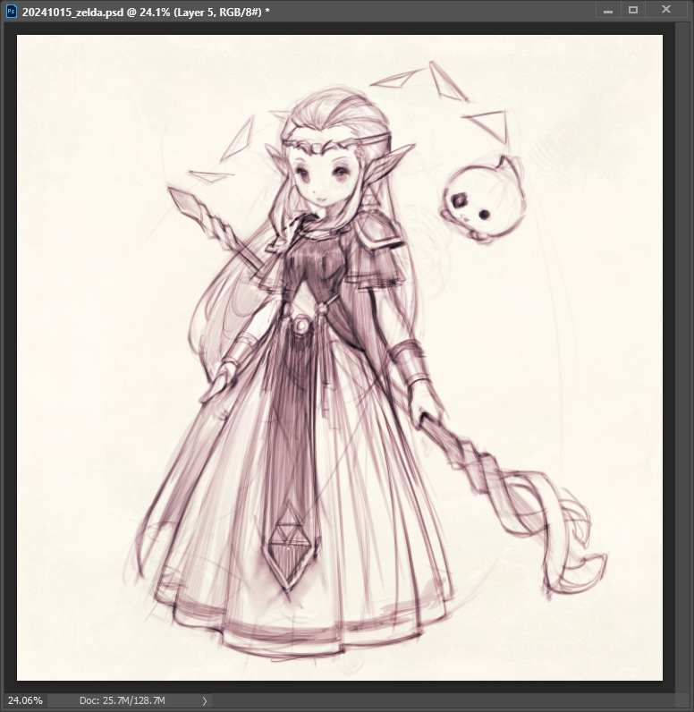 princess zelda and tri (the legend of zelda and 1 more) drawn by biahnyang