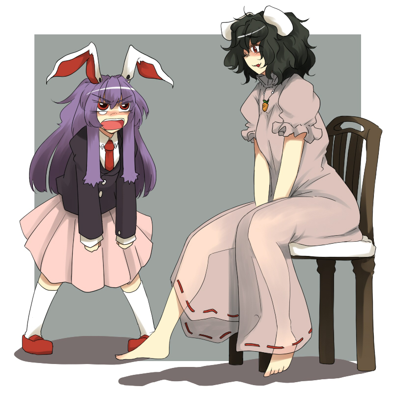 reisen udongein inaba and inaba tewi (touhou) drawn by toriga_naku