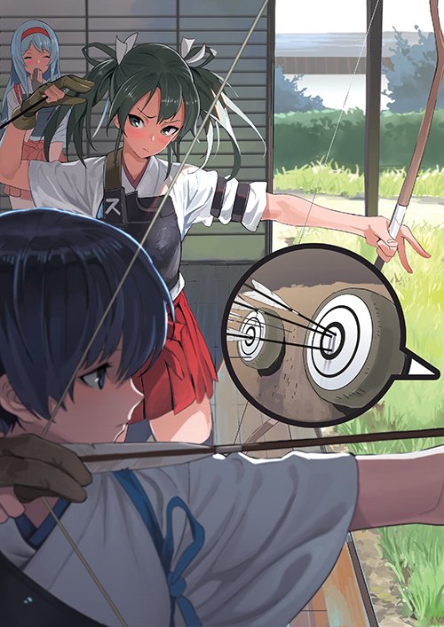 kaga, zuikaku, and shoukaku (kantai collection) drawn by ladic