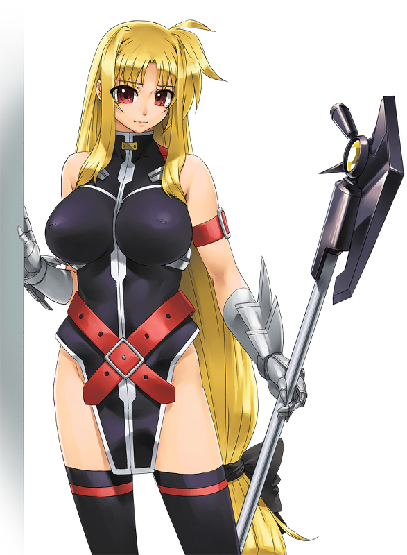 fate testarossa and bardiche (lyrical nanoha and 1 more) drawn by chyko