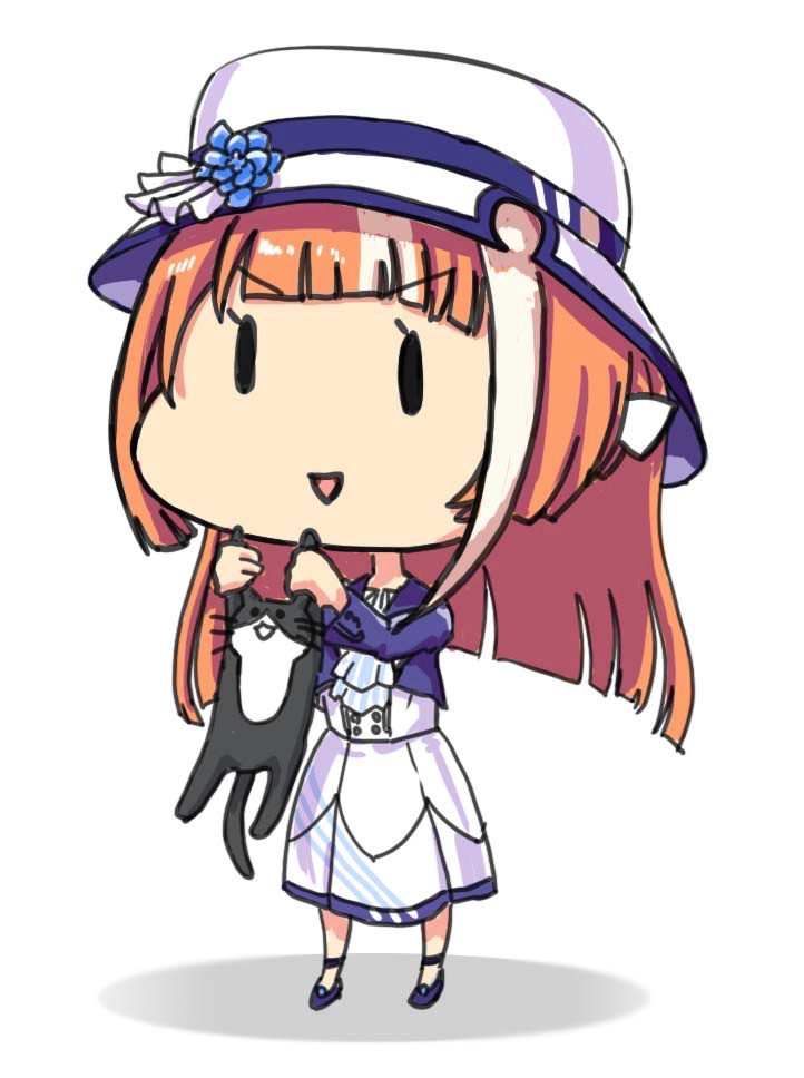 error musume, girl holding a cat, and akikawa yayoi (kantai collection and 1 more) drawn by inuyama_tarou
