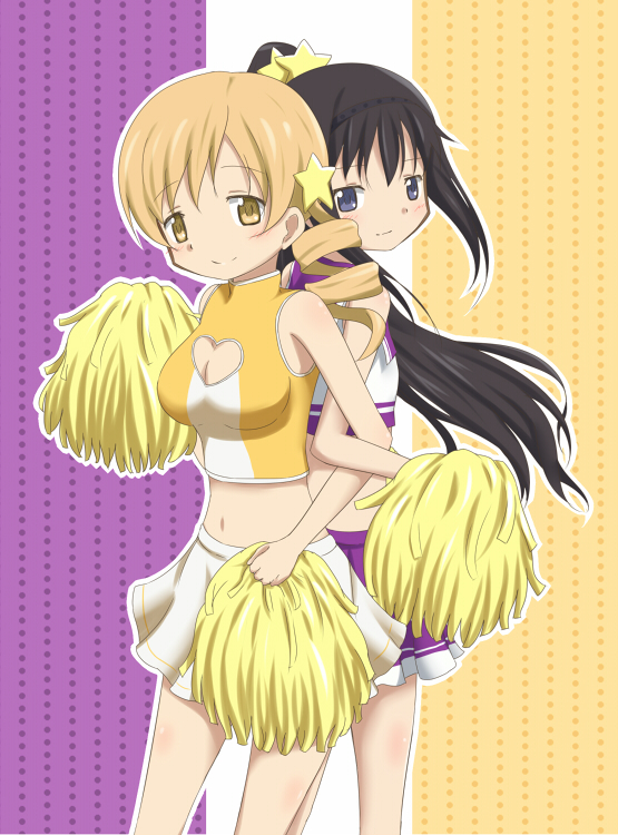 akemi homura and tomoe mami (mahou shoujo madoka magica) drawn by dars_(recolors)