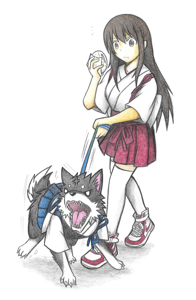 kaga and akagi (kantai collection) drawn by neko_kyo