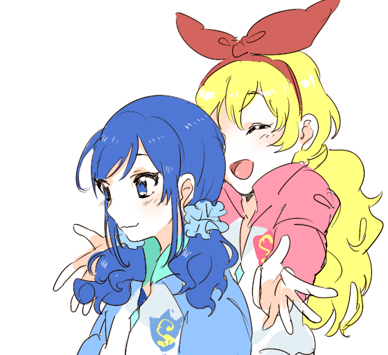 hoshimiya ichigo and kiriya aoi (aikatsu!) drawn by shiontaso