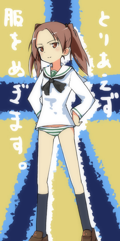 kadotani anzu and fukuen misato (girls und panzer and 1 more) drawn by shampoo_(nonsuch)