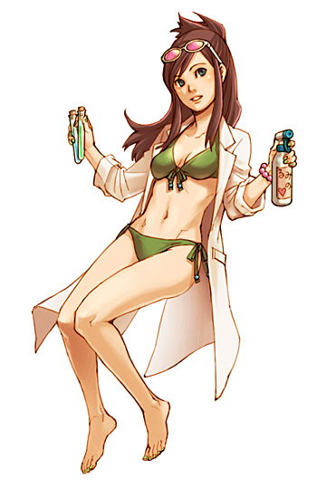 ema skye (ace attorney and 1 more) drawn by kobashi