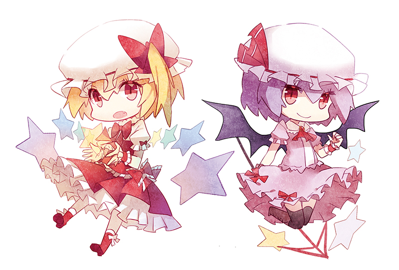 remilia scarlet and flandre scarlet (touhou) drawn by cuivre