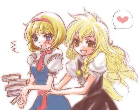 kirisame marisa and alice margatroid (touhou) drawn by m-ma