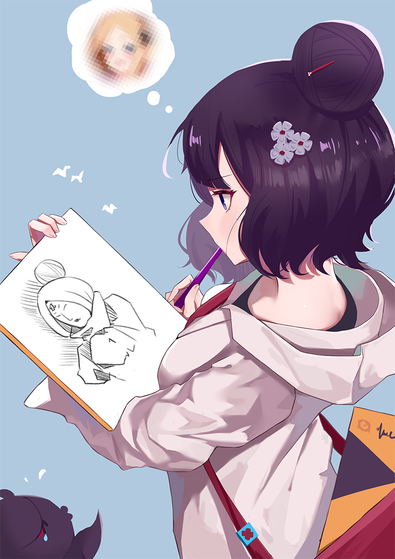 abigail williams, katsushika hokusai, and tokitarou (fate and 1 more) drawn by yukiyama_momo