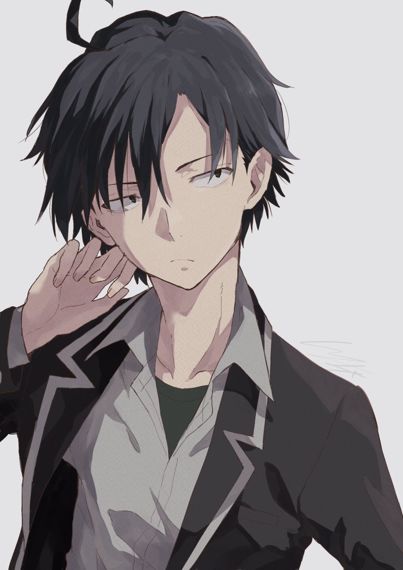hikigaya hachiman (yahari ore no seishun lovecome wa machigatteiru.) drawn by io_naomichi