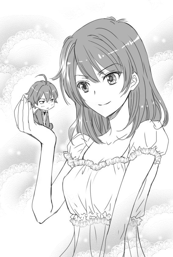 hikigaya hachiman and yukinoshita haruno (yahari ore no seishun lovecome wa machigatteiru.) drawn by tacchin_1-gou