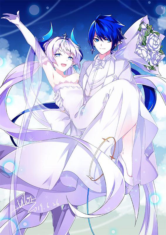 luciela r. sourcream and ciel (elsword) drawn by vilor