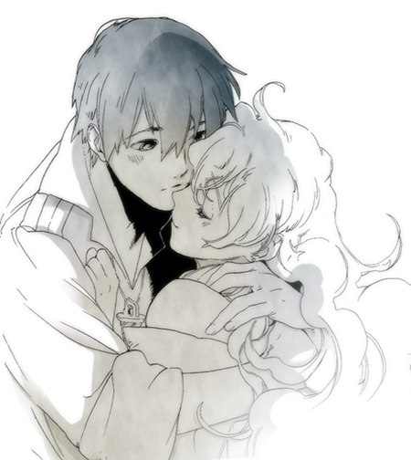 nia teppelin and simon (tengen toppa gurren lagann) drawn by kanke_(yonkuma)