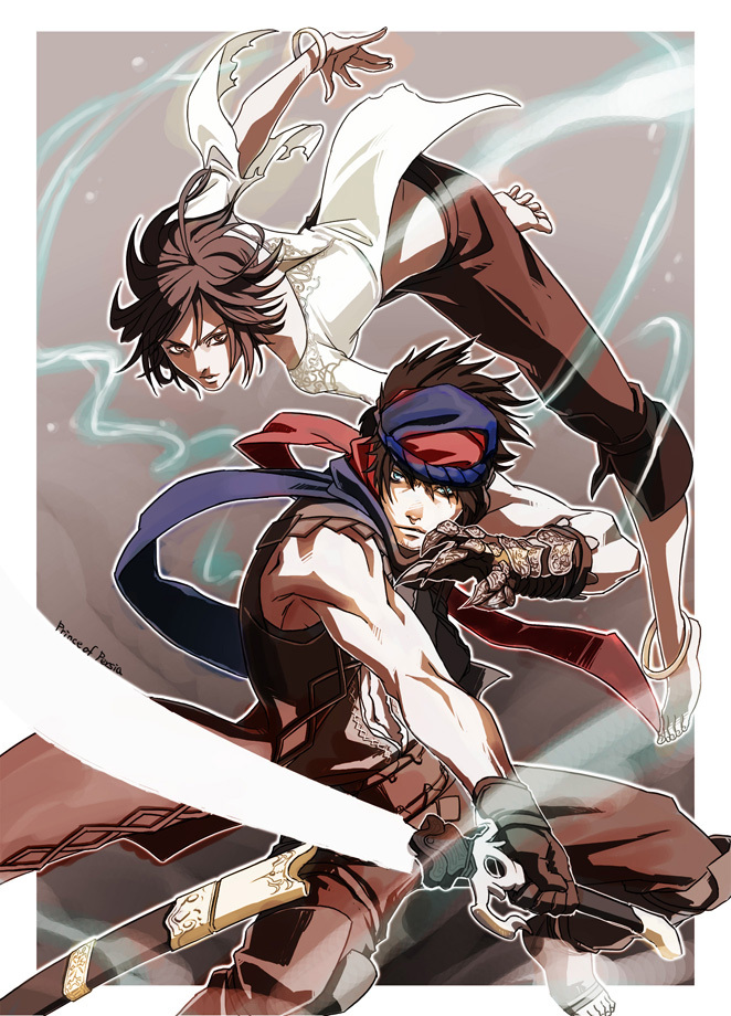 prince and elika (prince of persia) drawn by ooshima