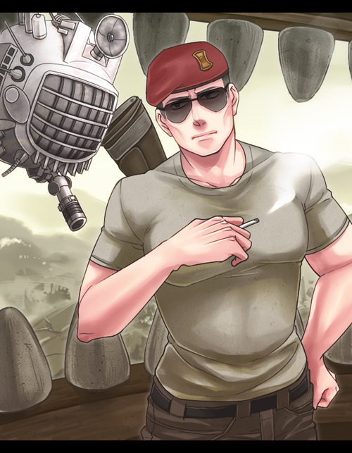 craig boone, eyebot, and ed-e (fallout and 1 more) drawn by shibuki_oroshi