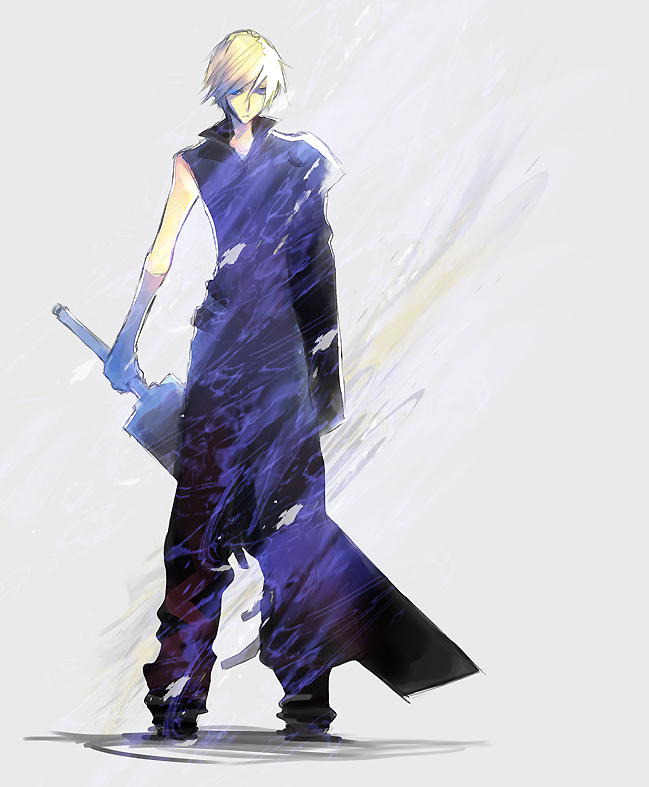 cloud strife (final fantasy and 2 more) drawn by amamiya_ten'ya