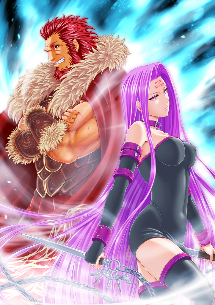 medusa and iskandar (fate and 2 more) drawn by yuki1977