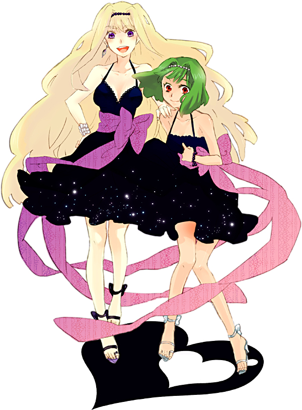sheryl nome and ranka lee (macross and 1 more) drawn by kunimitsu_(9nimi2)