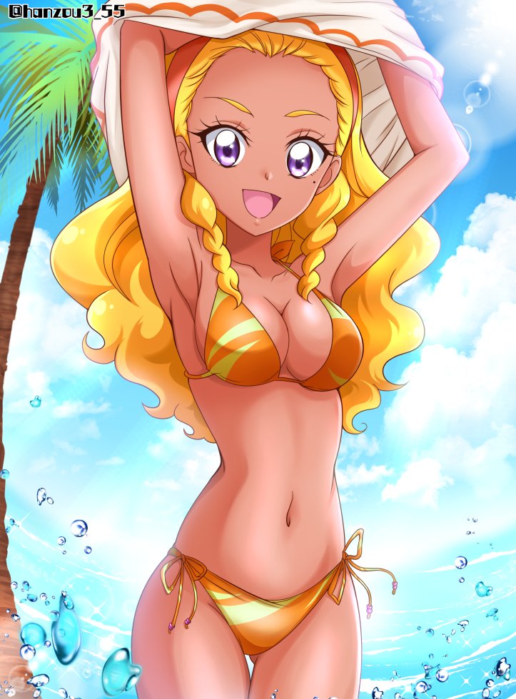 amamiya elena (precure and 1 more) drawn by hanzou