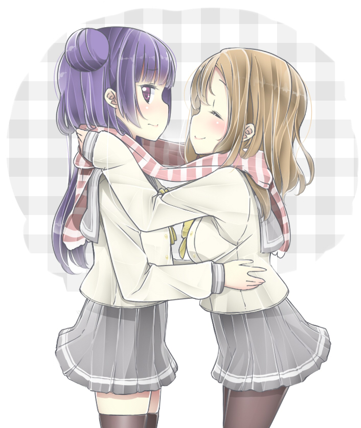 tsushima yoshiko and kunikida hanamaru (love live! and 1 more) drawn by buta_(rennto3)
