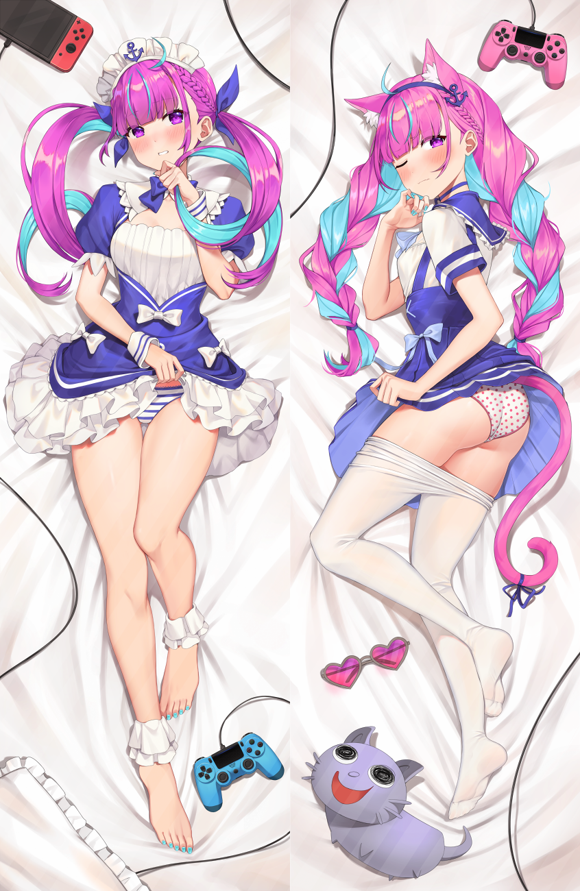 minato aqua and neko (hololive) drawn by reiji-rj
