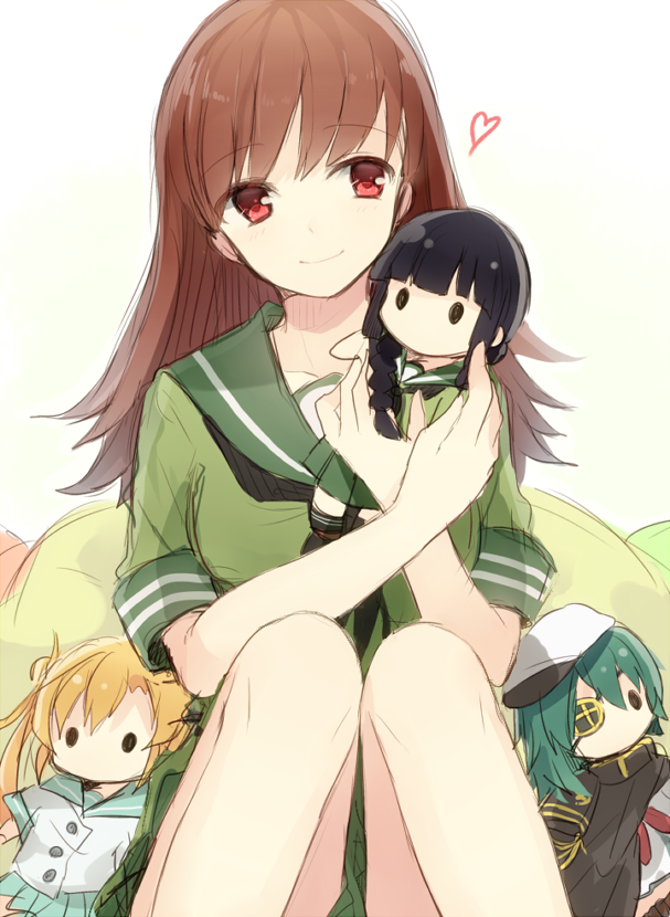 kitakami, ooi, kiso, and abukuma (kantai collection) drawn by hiiragi_souren