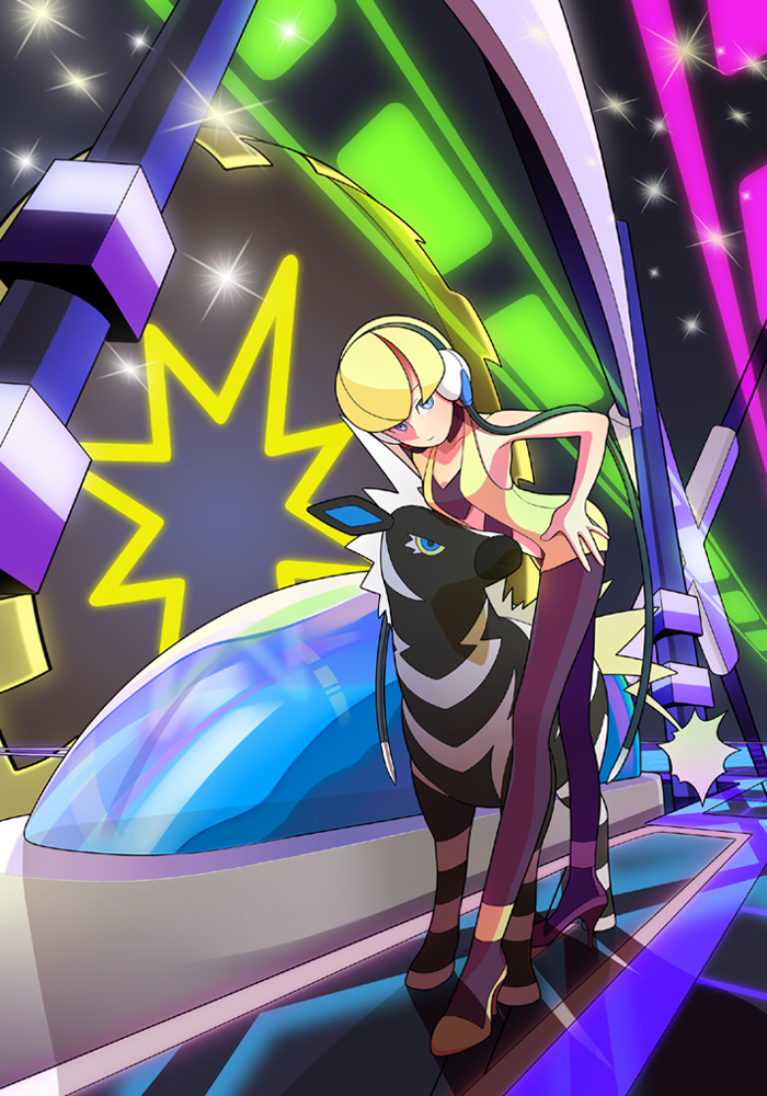 elesa and zebstrika (pokemon and 1 more) drawn by eka