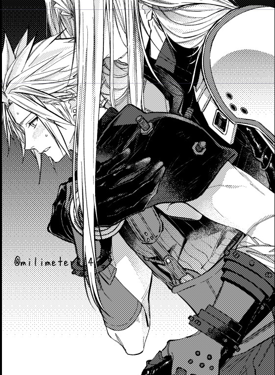 cloud strife and sephiroth (final fantasy and 2 more) drawn by yunyunonigiri