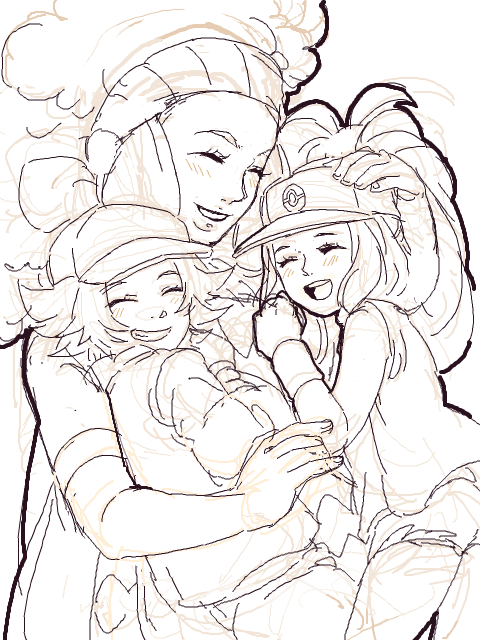 hilda, hilbert, and lenora (pokemon and 1 more)