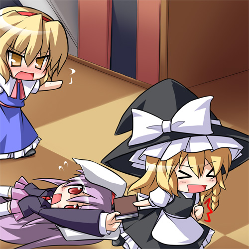 kirisame marisa, alice margatroid, and reisen udongein inaba (touhou) drawn by katami_shinta