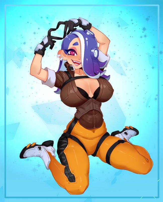 shiver and tracer (splatoon and 2 more) drawn by little123blood
