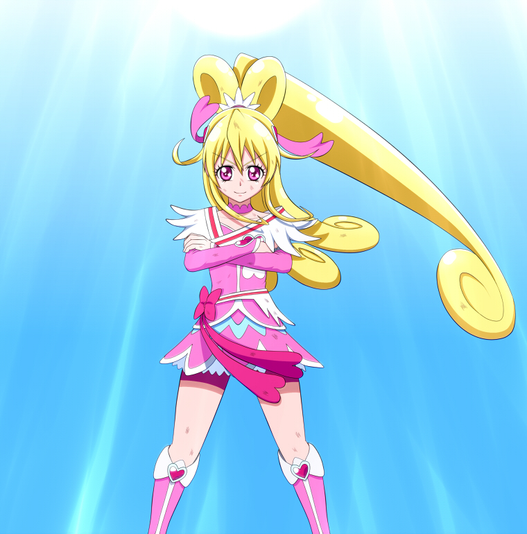 aida mana and cure heart (precure and 1 more) drawn by ponzu_(anagosan02)