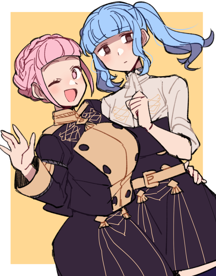 hilda valentine goneril and marianne von edmund (fire emblem and 1 more) drawn by do_m_kaeru