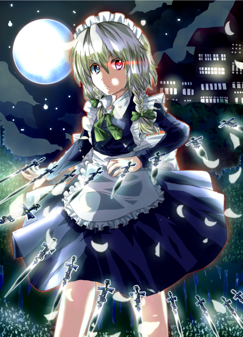 izayoi sakuya (touhou) drawn by kirisame_tarou and snowdrop123