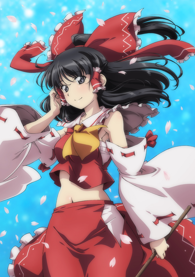 hakurei reimu (touhou) drawn by lunamoon